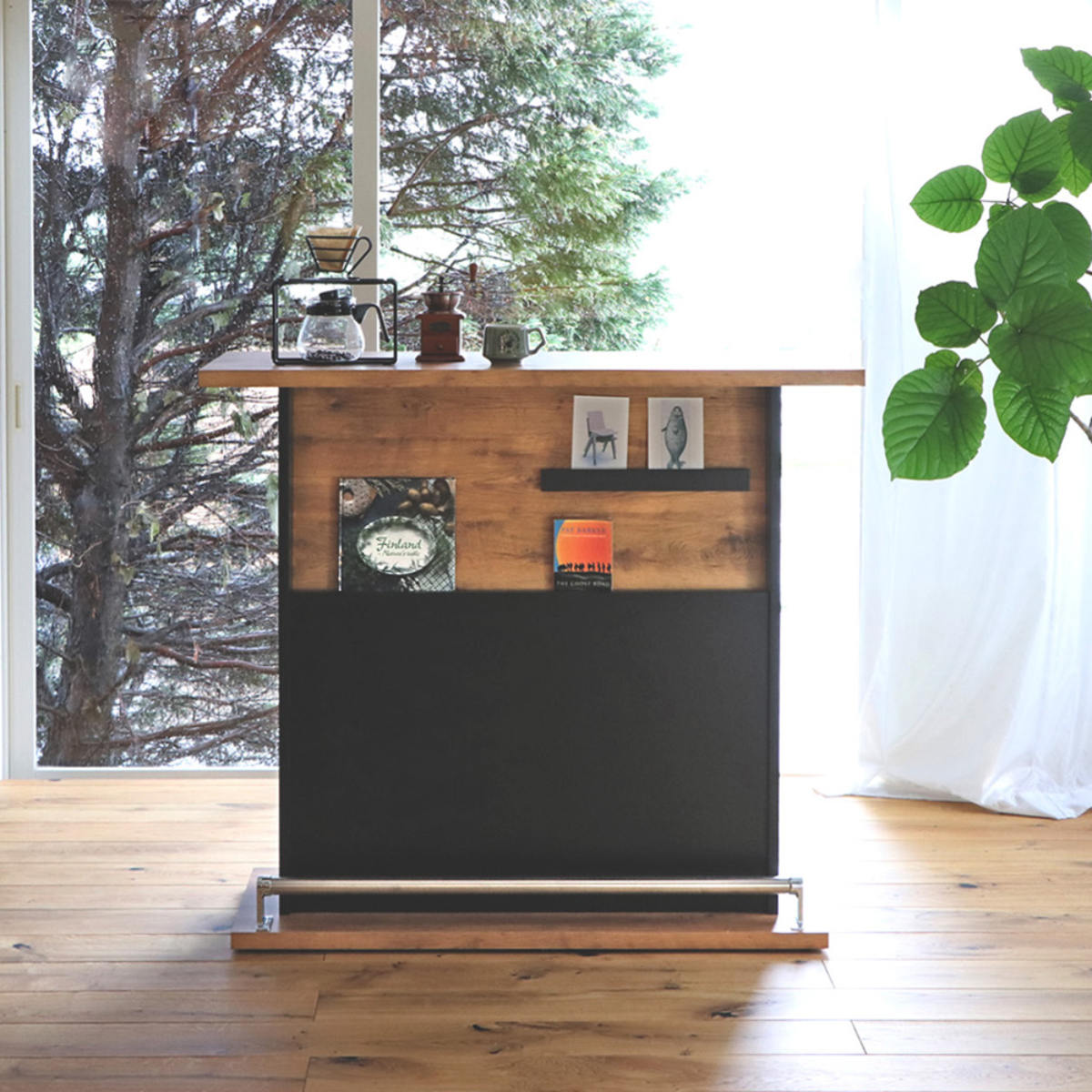 東馬（Tohma） バーカウンター 幅120cm ネイツ 木目調 収納