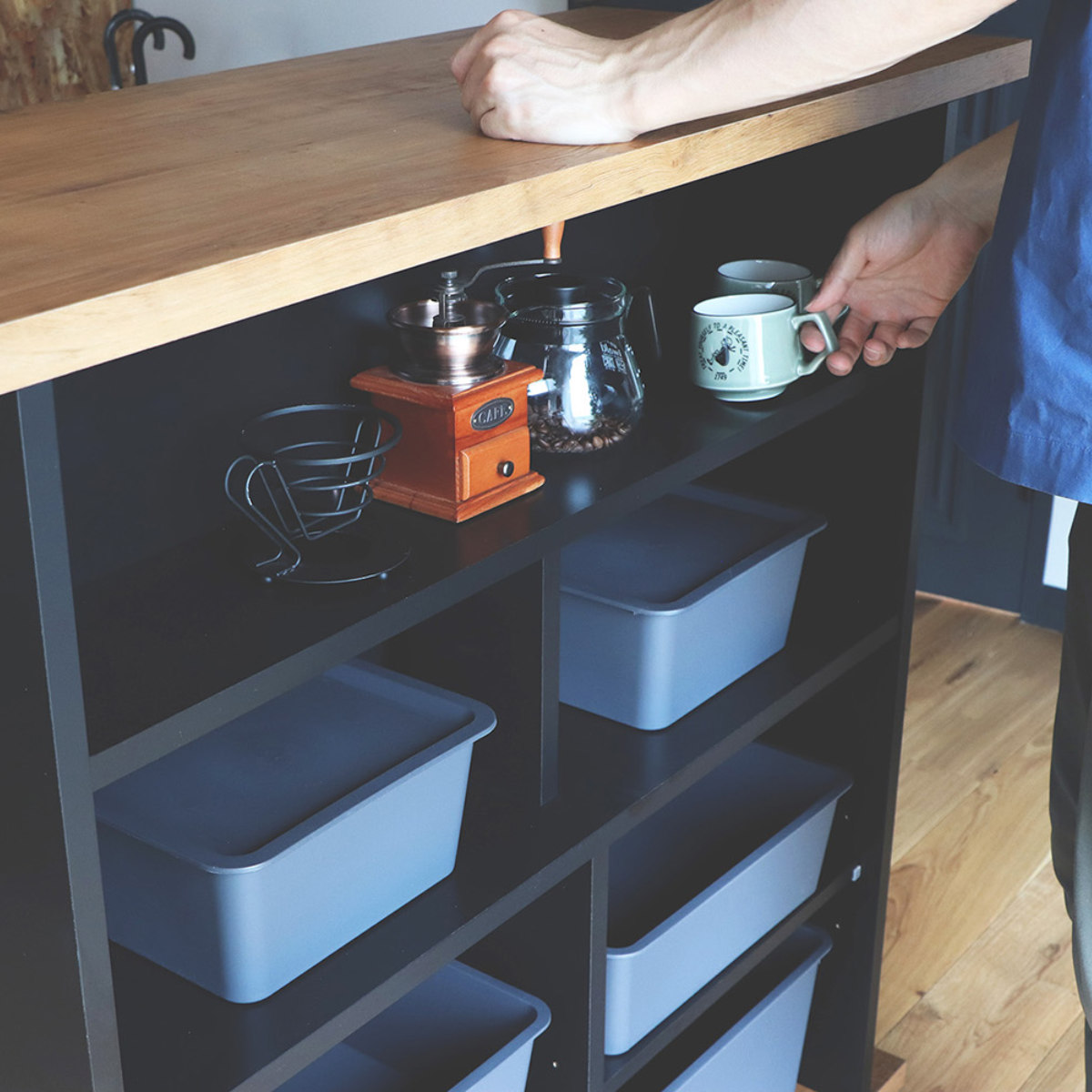 東馬（Tohma） バーカウンター 幅120cm ネイツ 木目調 収納