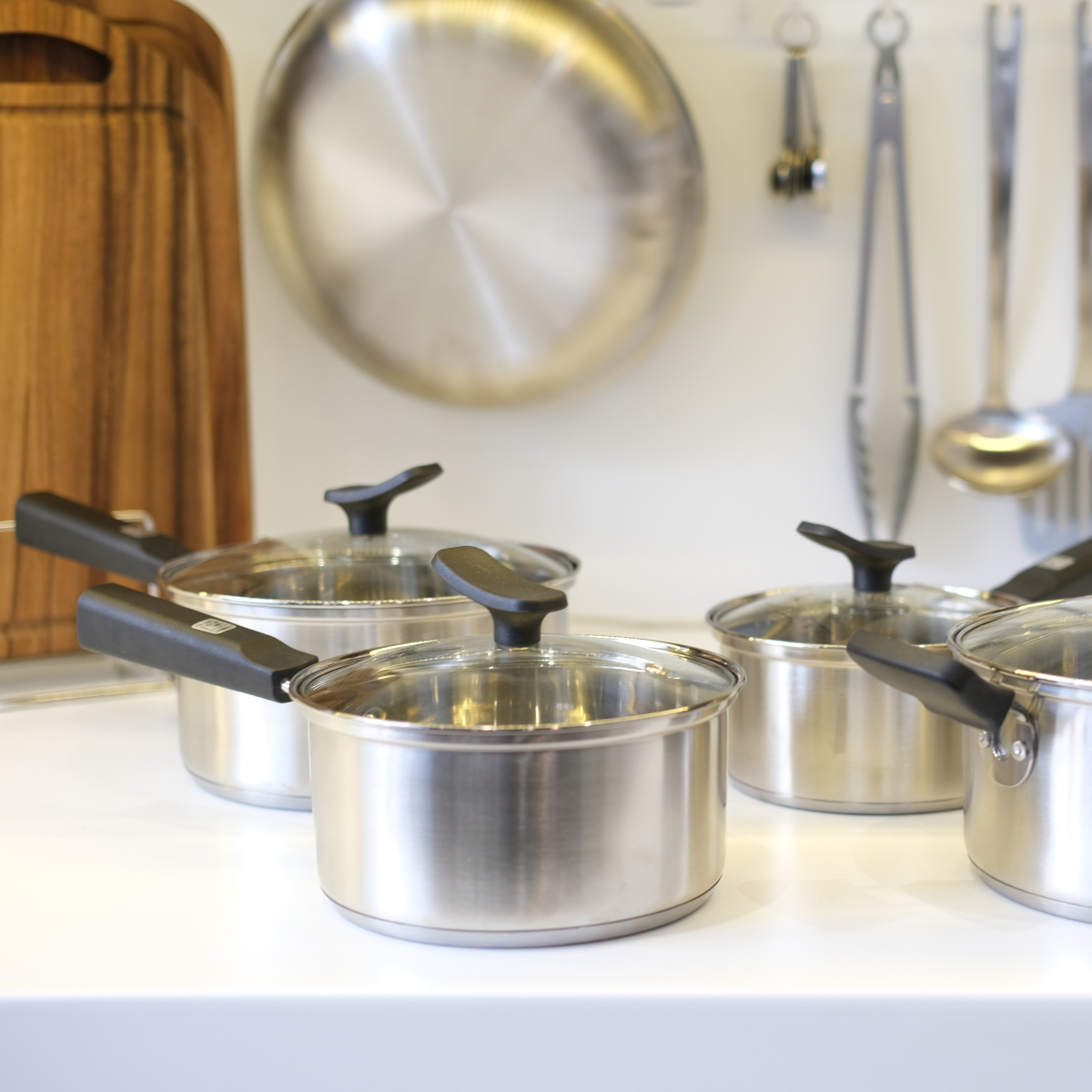 パール金属 片手鍋 16cm IH対応 チーノ ステンレス製 3層底 ガラス蓋