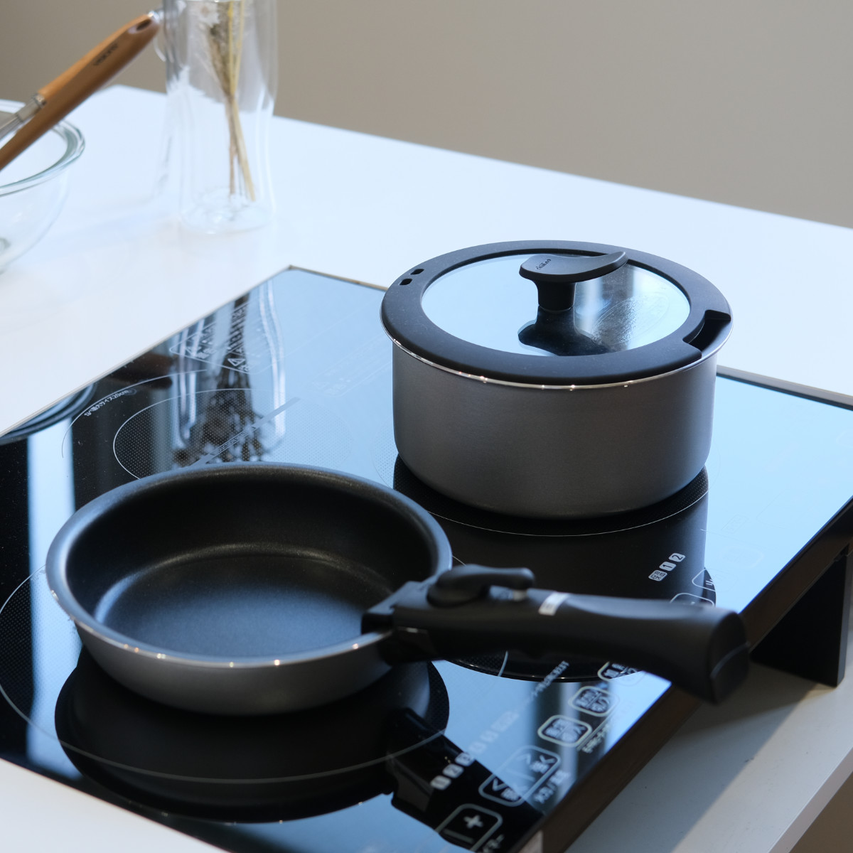 パール金属 鍋 フライパン 4点セット IH対応 チーノ 着脱ハンドル