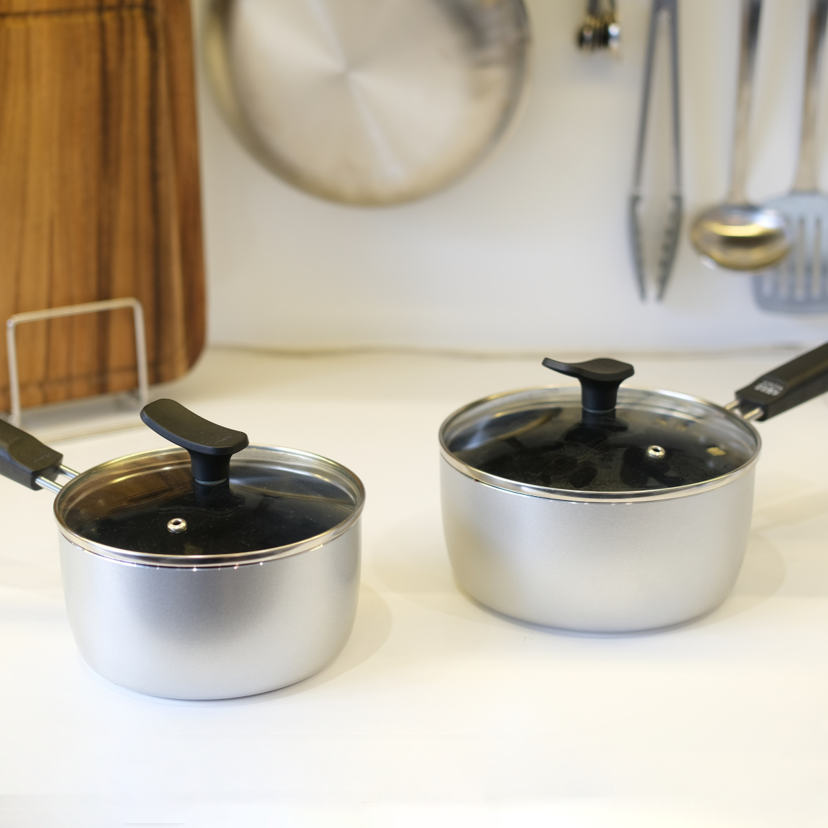 NATURAL WARE　片手鍋セット スチーマー パール金属 片手鍋 16cm IH対応 チーノ フッ素加工 ガラス蓋付き