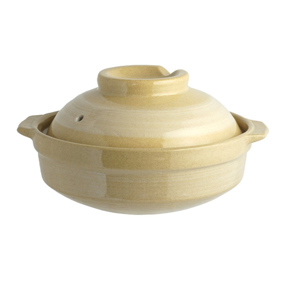 土鍋 17cm ガス火専用 浅型土鍋 （ ガス火対応 ガス 両手鍋 どなべ 直