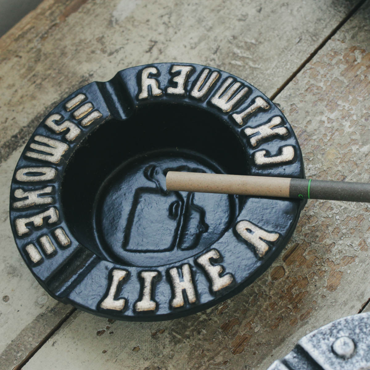 卓上灰皿 MAN （ 灰皿 吸い殻入れ マン アイアン製 アンティーク 喫煙