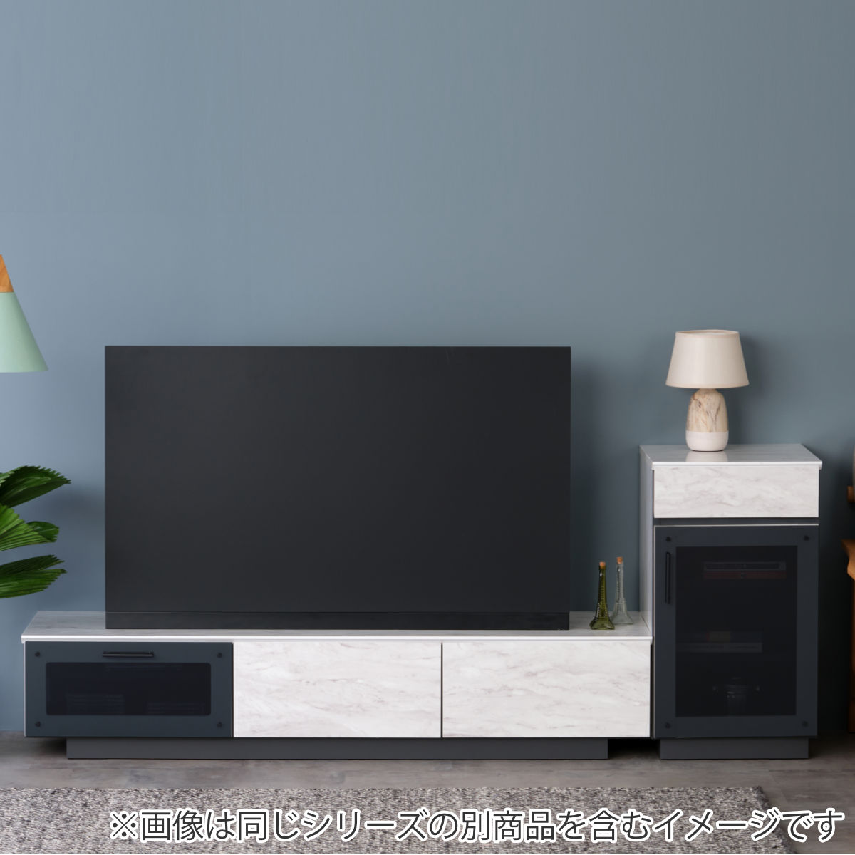 一生紀（ISSEIKI） テレビ台 ローボード 大理石調 スタイリッシュ