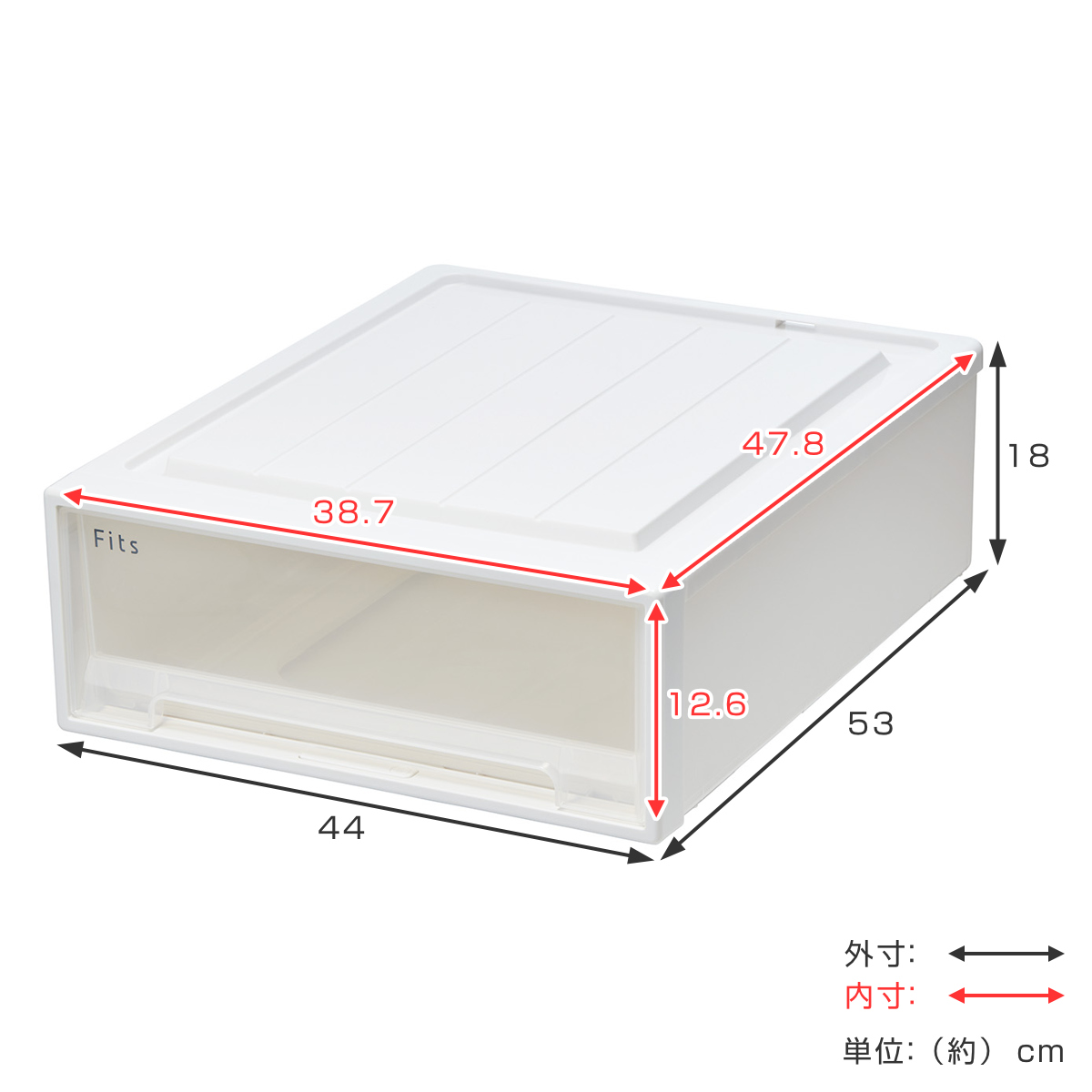 Fits 収納ケース フィッツ フィッツケース クローゼット ワイド S-53