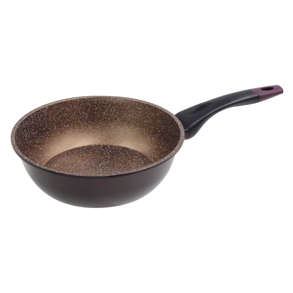 竹原製缶 フライパン 24cm IH対応 深型 ゴールドストーンマーブルLIGHT