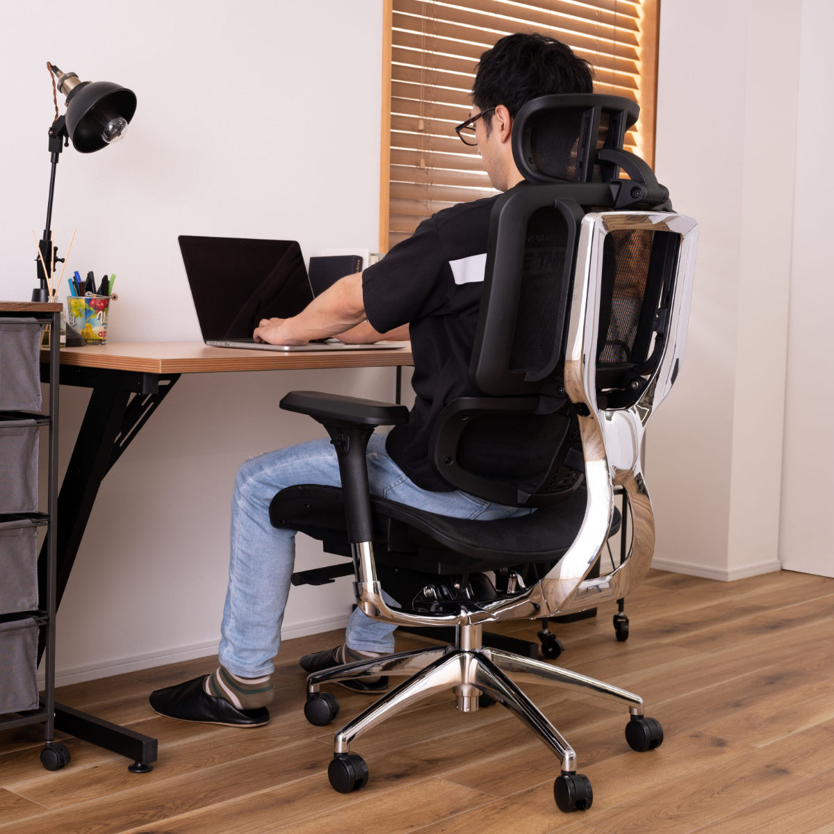 東谷 オフィスチェア 座面高50〜59cm アームレスト ヘッドレスト