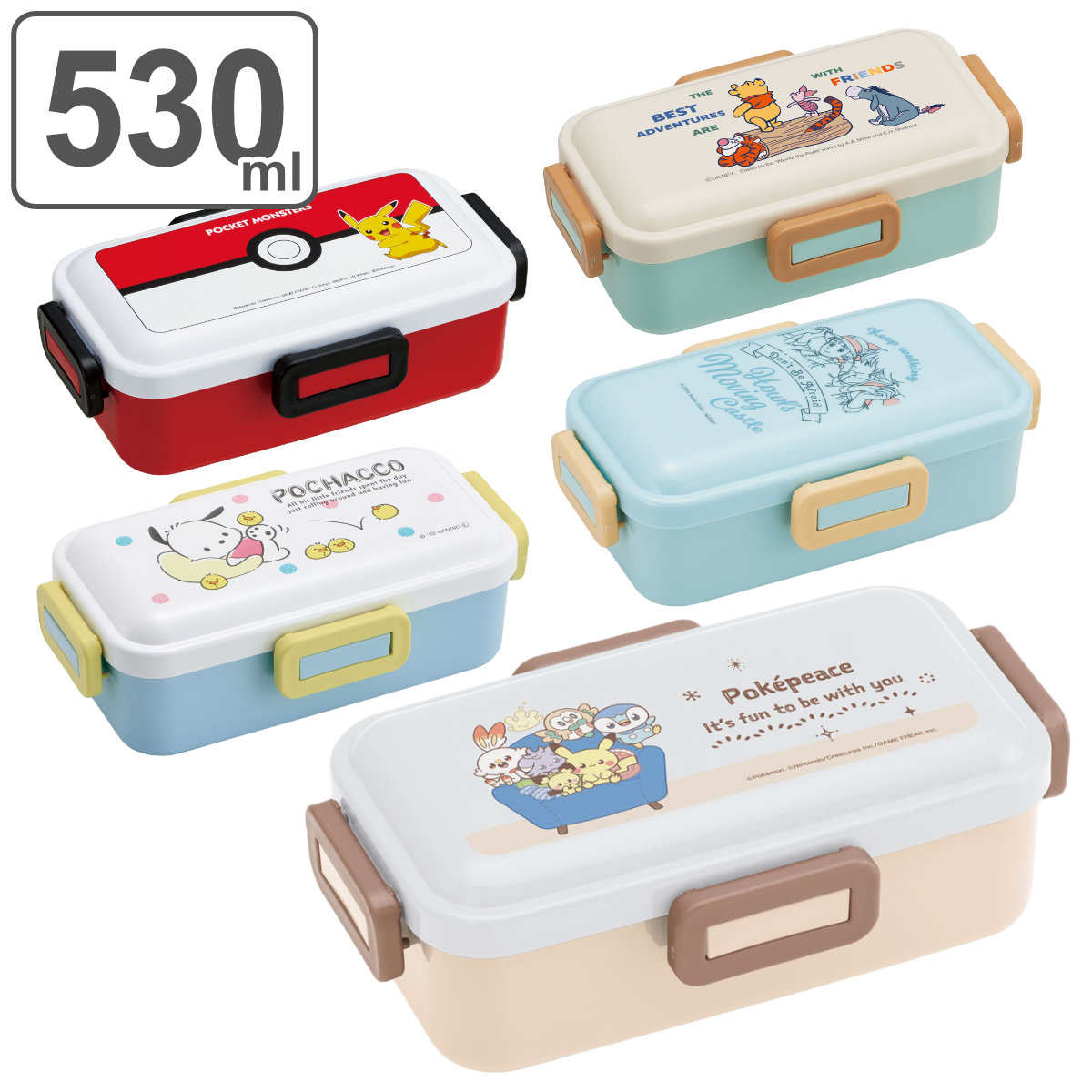 スケーター お弁当箱 1段 抗菌 530ml 抗菌ふわっと弁当箱 キャラクター