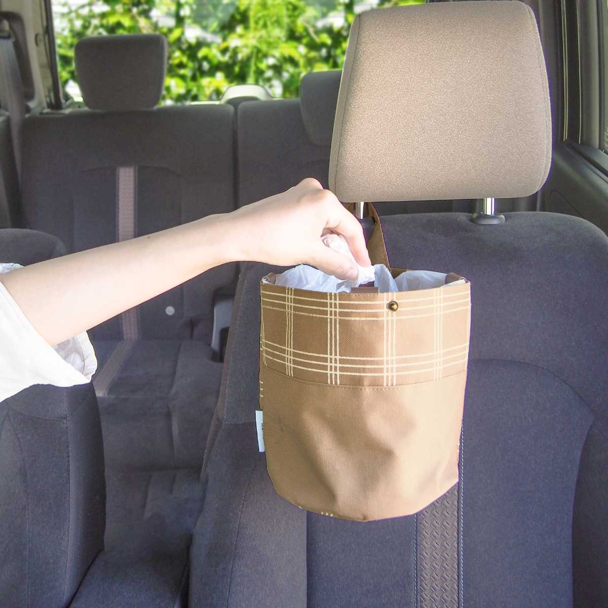 オカトー ゴミ箱 車 ダストボックス matka 2WAY 吊り下げ （ 車内収納