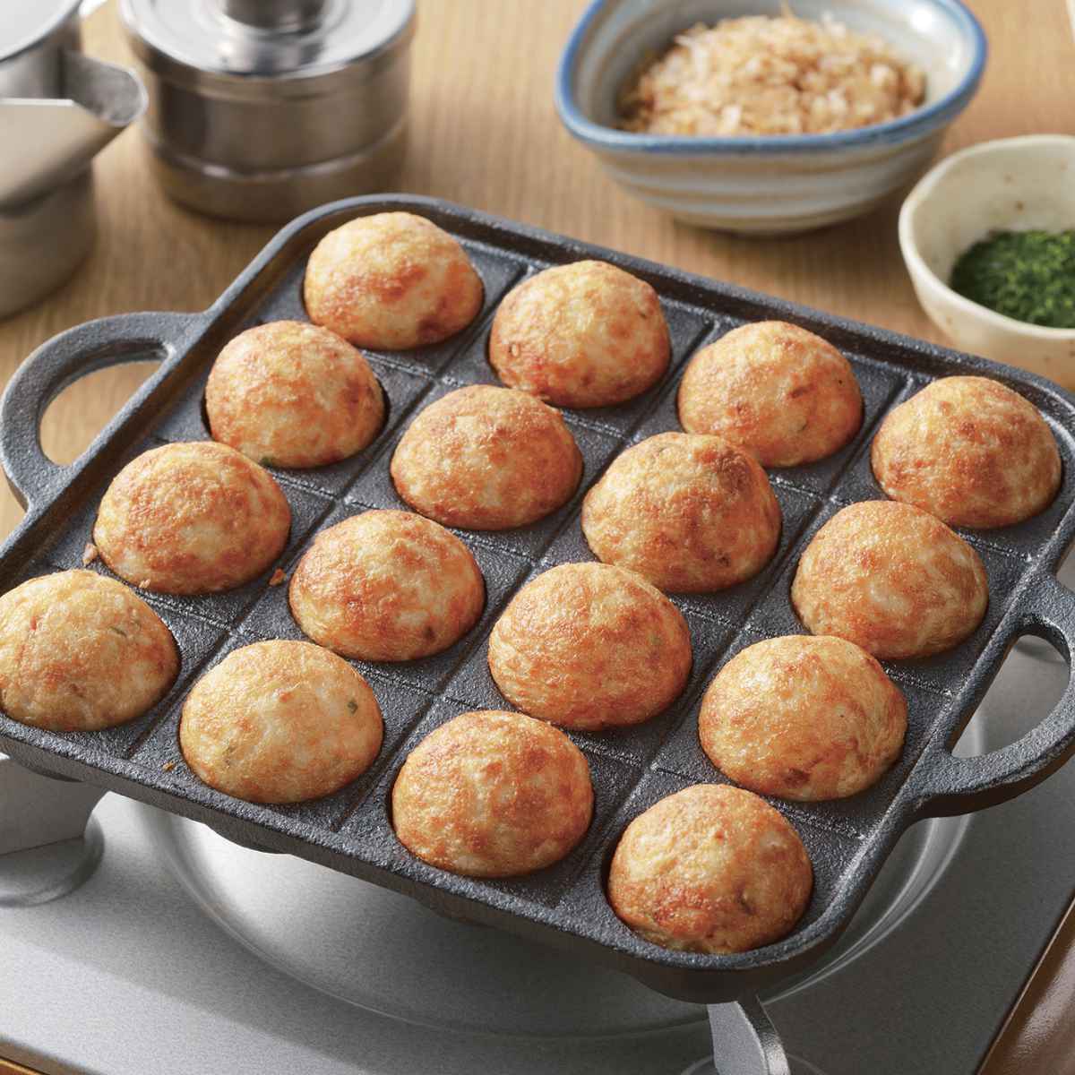 パール金属 たこ焼きプレート 16穴 スプラウト 鉄鋳物製 （ ガス火対応