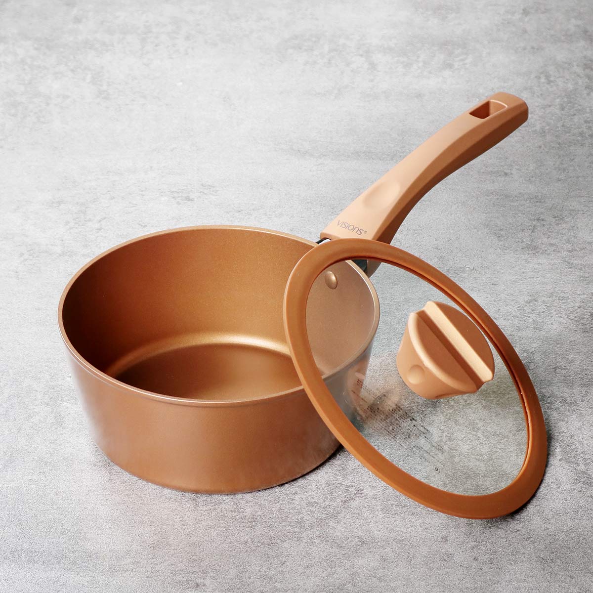 パール金属 片手鍋 18cm IH対応 VISIONS GOLD Coating ソースパン