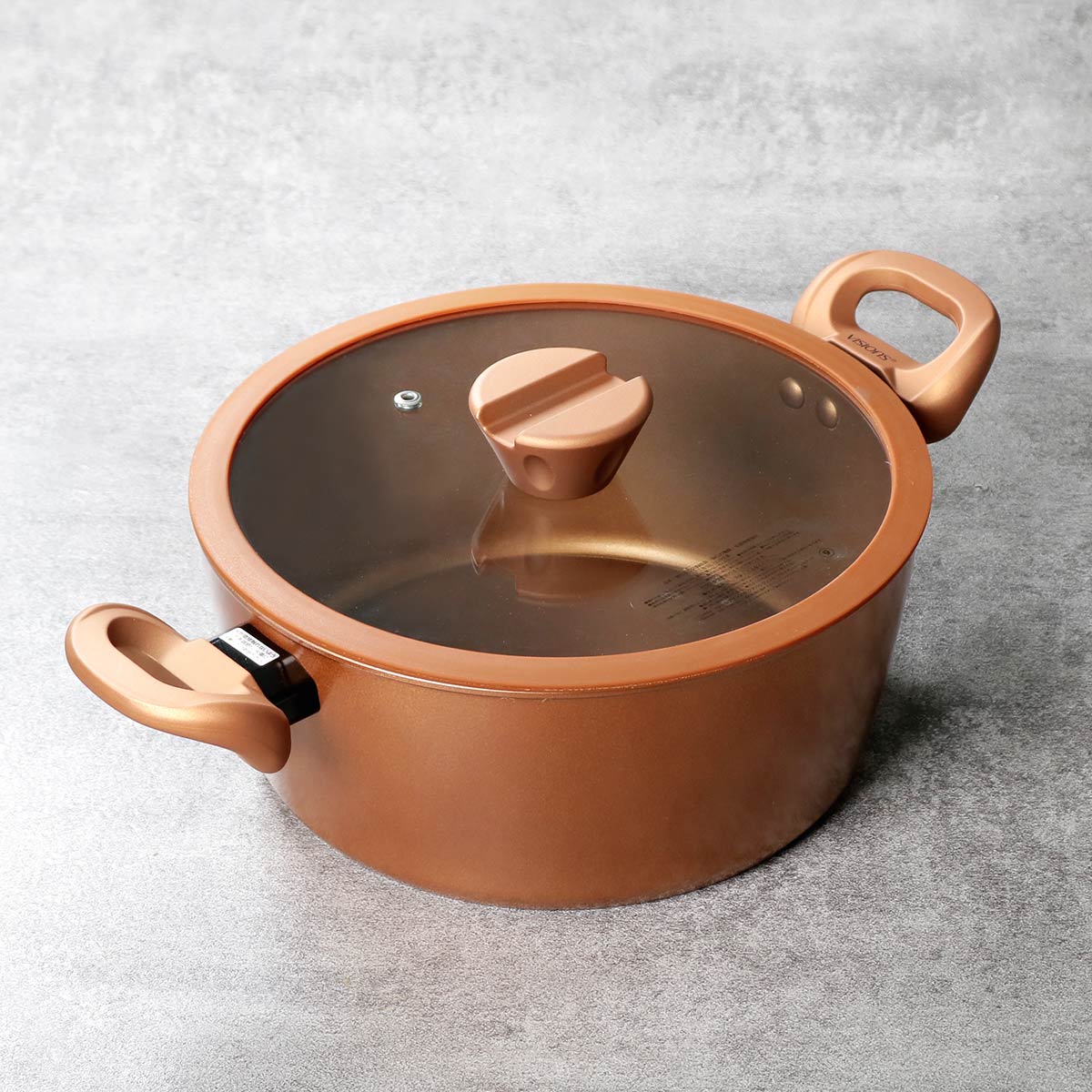 パール金属 両手鍋 24cm IH対応 VISIONS GOLD Coating シチューポット