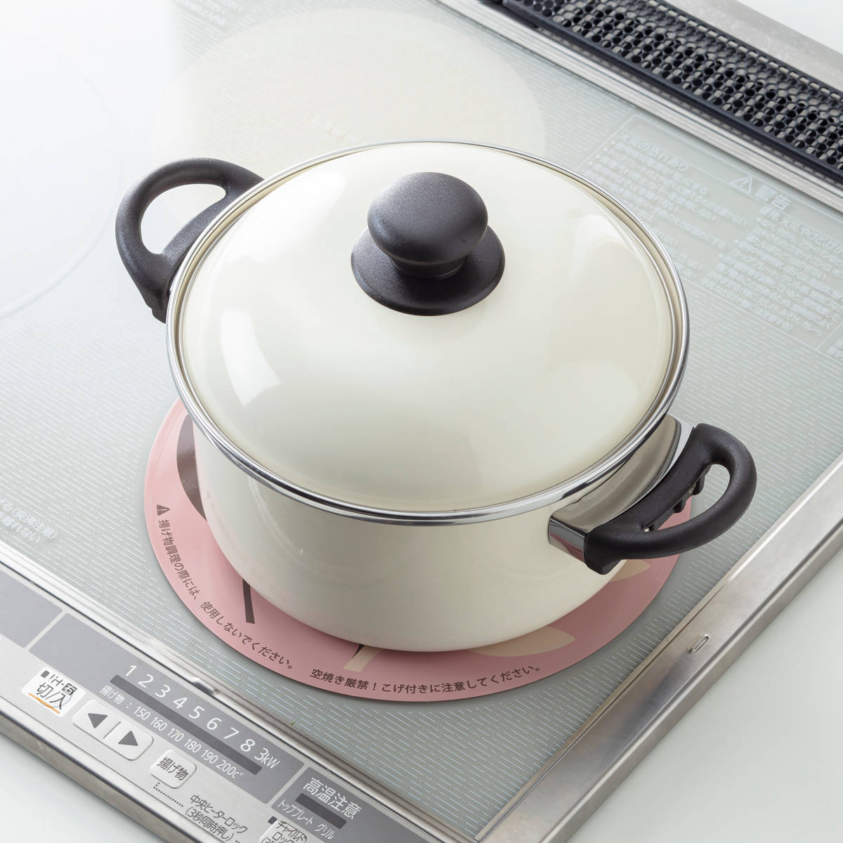 高木金属工業 IHマット IHクッキングヒーターマット 直径22cm オリーブ