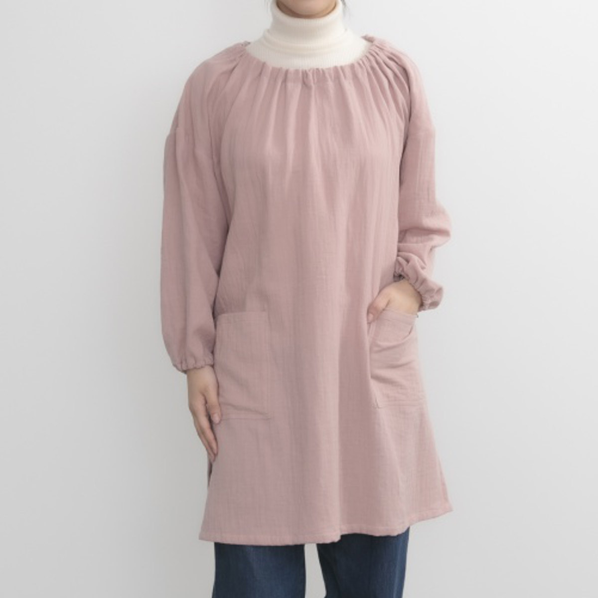 エプロン やさしいガーゼの割烹着 COCOWALK （ ココウォーク 割烹着 綿