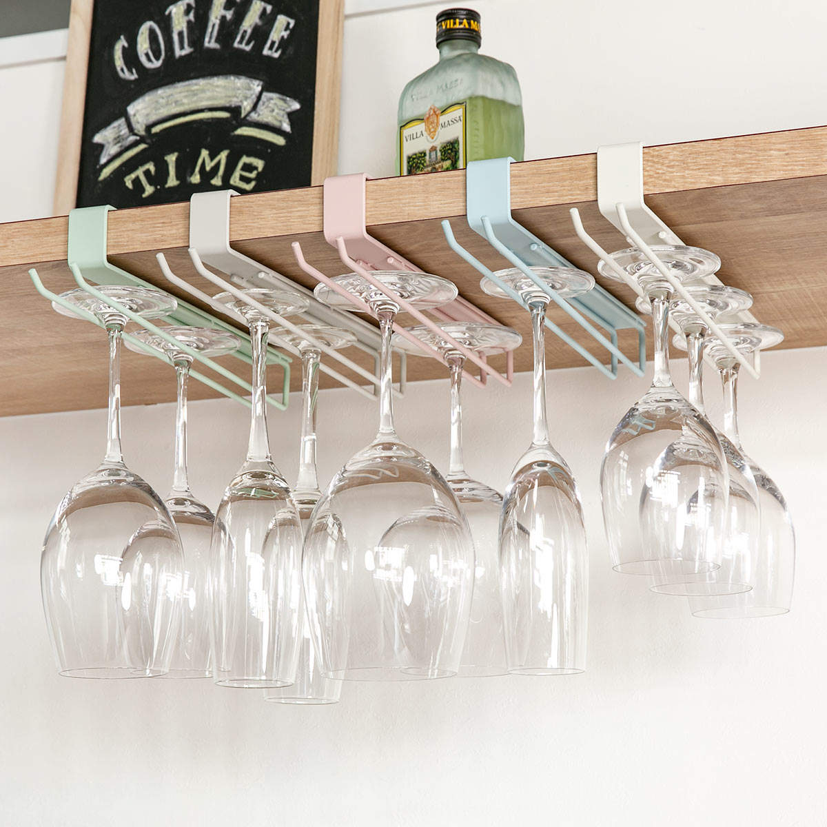 ワイングラスハンガー Lafun ペールカラー （ ラファン スチール 吊