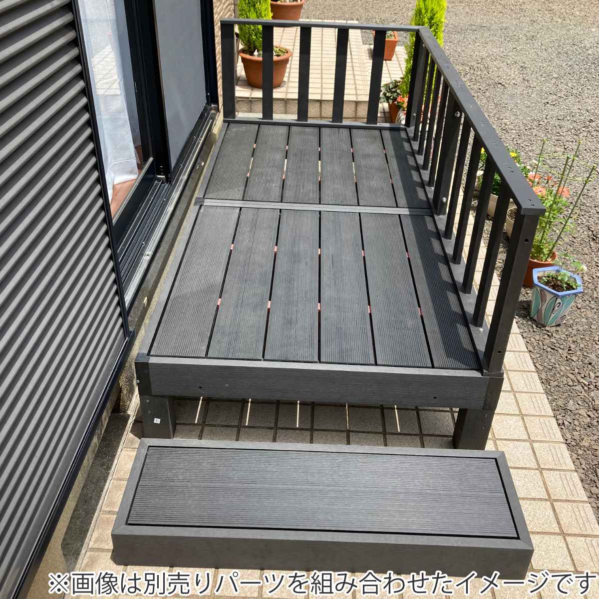 ウッドデッキ サイドパネル 人工木 （ ガーデンデッキ 人工木デッキ