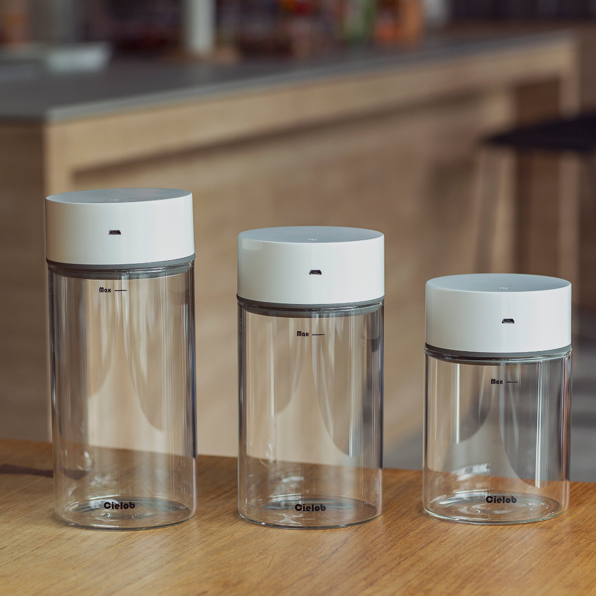セーロブ 自動真空キャニスター セット 保存容器 密閉容器 真空保存Cielob 保存容器 900ml Cielob セローブ 自動真空キャニスター ラウンド