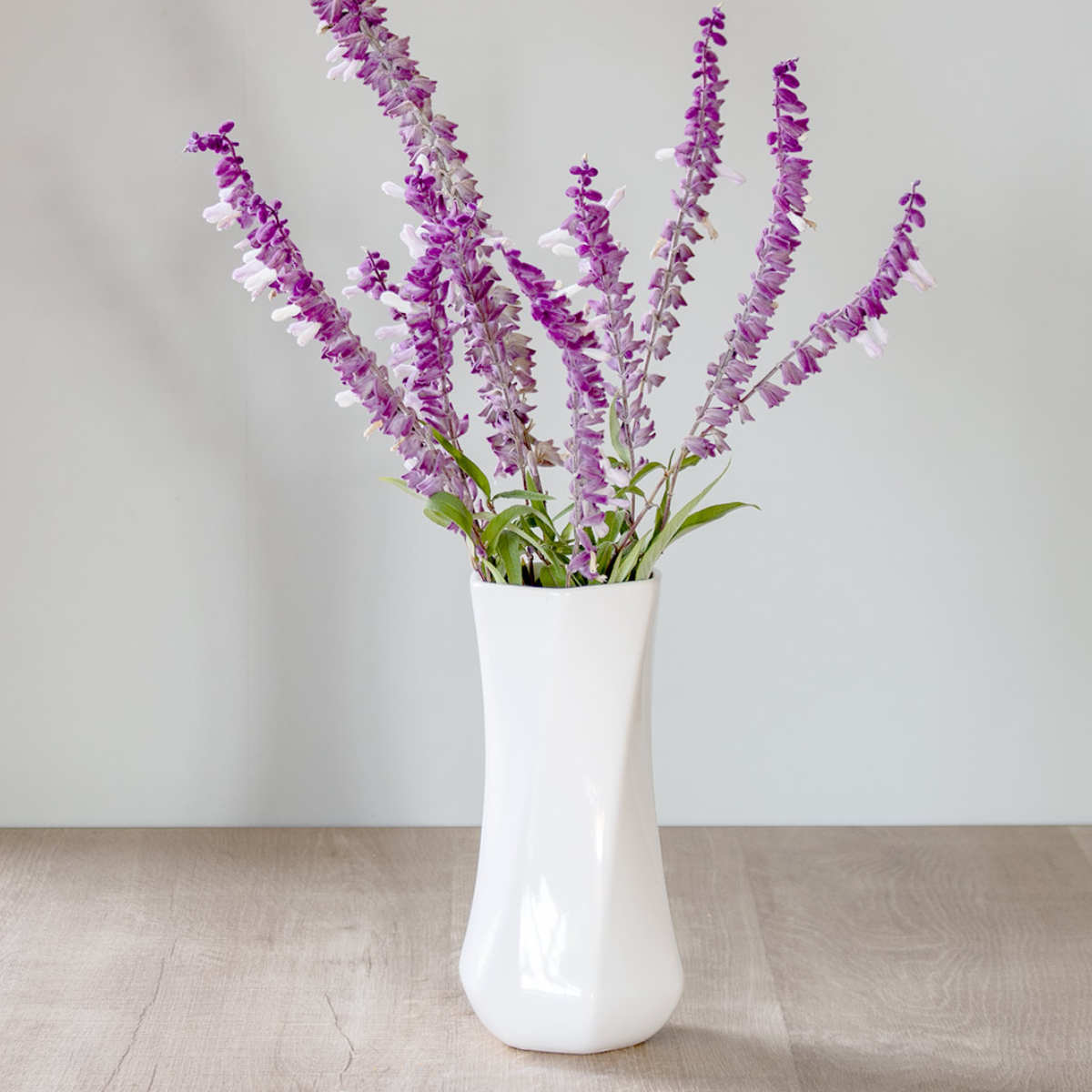 花瓶 モノトーンフラワーベース 陶器 幅9×奥行9×高さ18cm （ フラワー