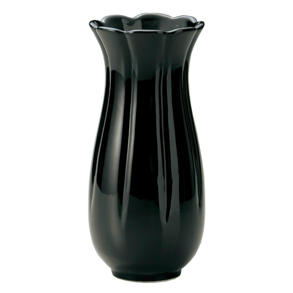 花瓶 モノトーンフラワーベース 陶器 直径11×高さ24cm （ フラワーベース 花びん 花器 ベー...