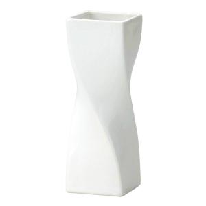花瓶 モノトーンフラワーベース 陶器 幅8.5×奥行8.5×高さ24.5cm （ フラワーベース 花...