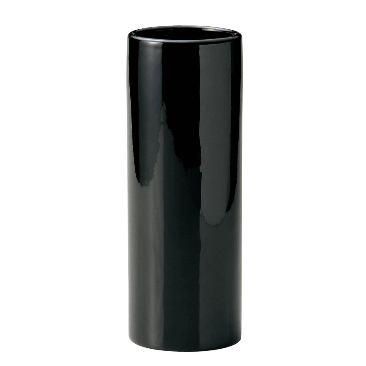 花瓶 モノトーンフラワーベース 陶器 直径9×高さ24cm （ フラワー