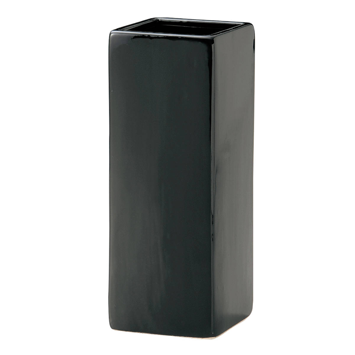 花瓶 モノトーンフラワーベース 陶器 幅8.5×奥行8.5×高さ24cm