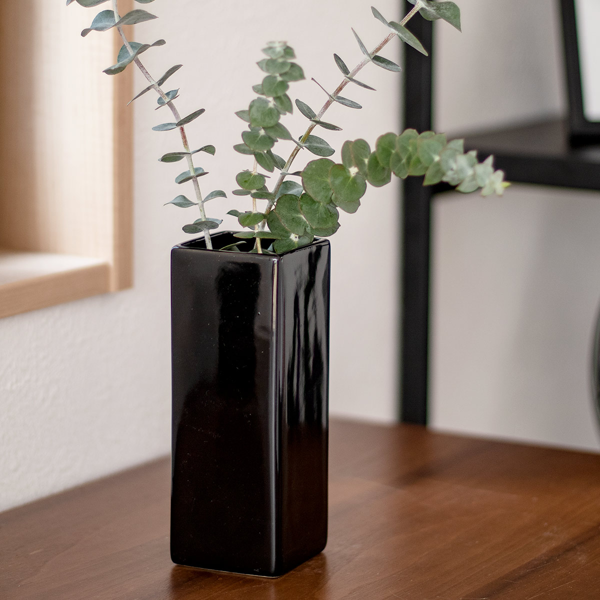 黒い陶器製花瓶 箱付き 楽天市場】花瓶 モノトーンフラワーベース 陶器 幅8.5×奥行8.5×高さ