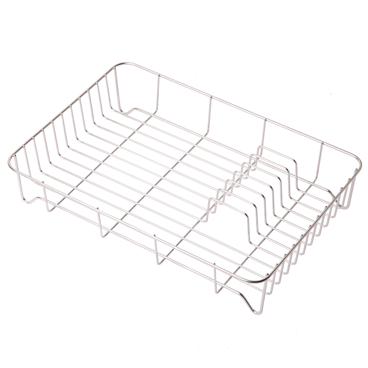 水切りラック Outline 水切りバット 幅43cm （ 日本製 リネンライナー付き ステンレス シンク上 アウトライン 水切りかご 水切りカゴ 水切りバスケット ）の画像