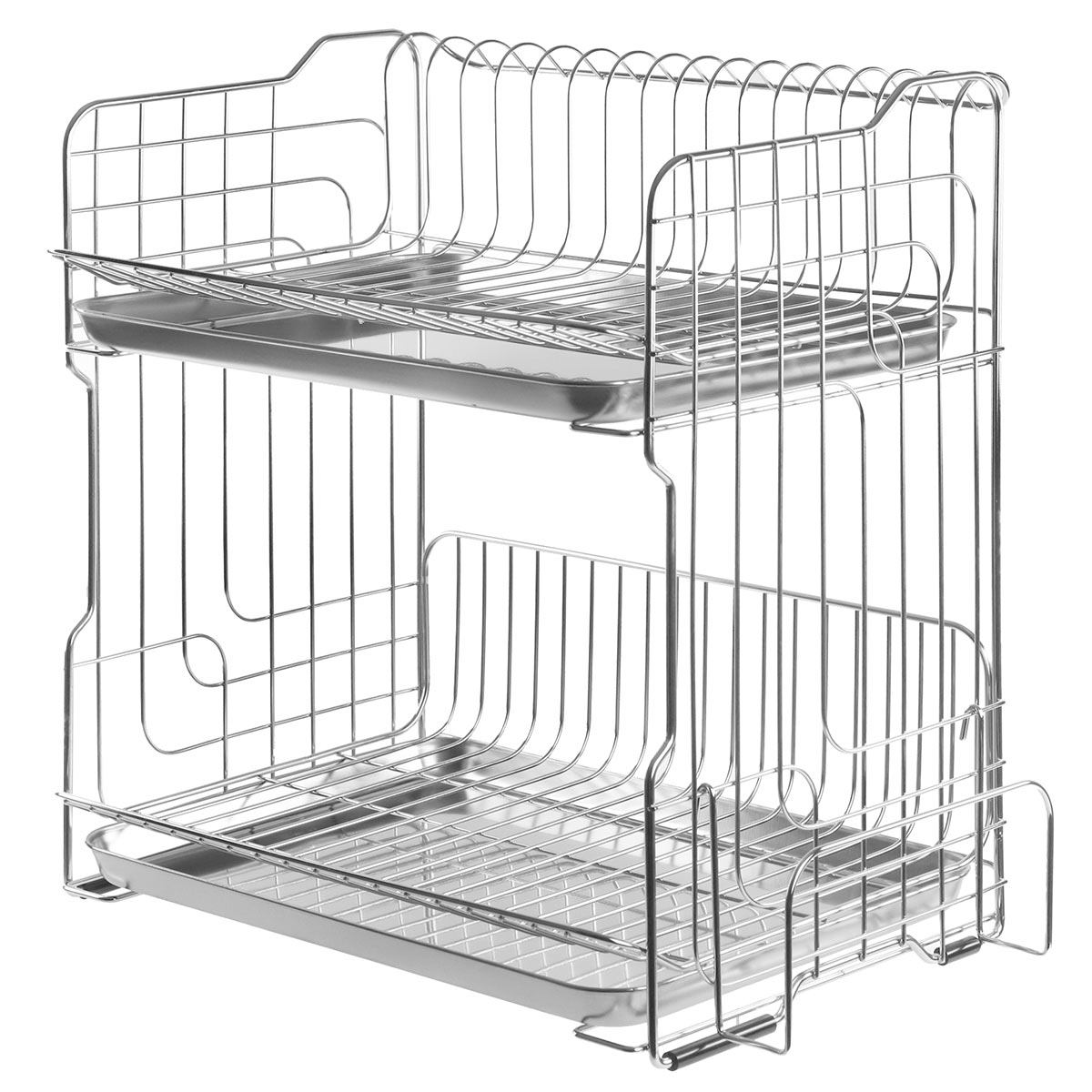 大木製作所 水切りラック 幅41cm 2段 （ まな板立て付き 日本製