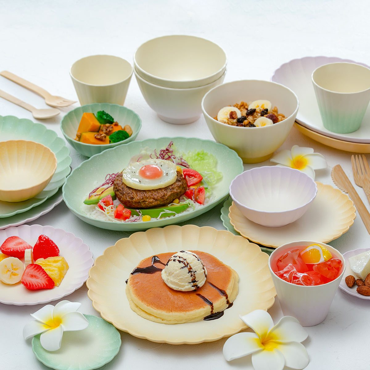 宮本産業 ボウル 13cm L フラワーボウル Shell プラスチック （ 食洗機