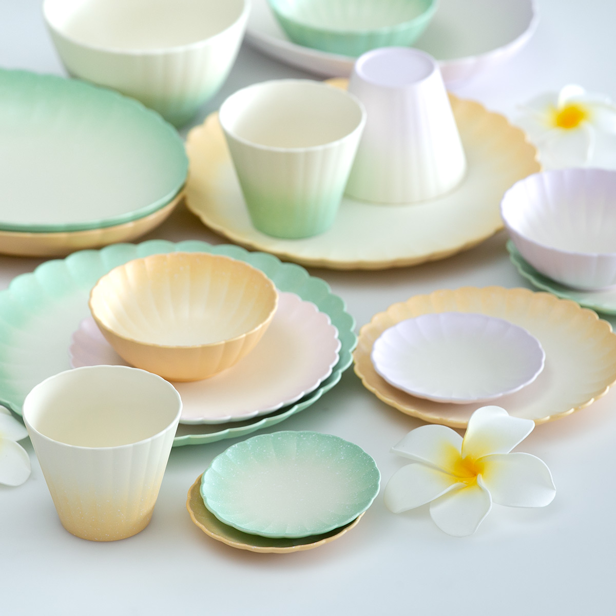 宮本産業 ボウル 13cm L フラワーボウル Shell プラスチック （ 食洗機