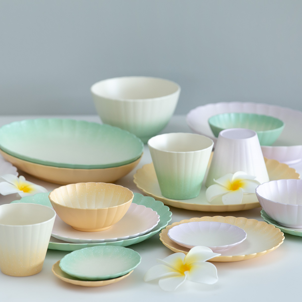 宮本産業 プレート 10cm S フラワープレート Shell プラスチック （ 食