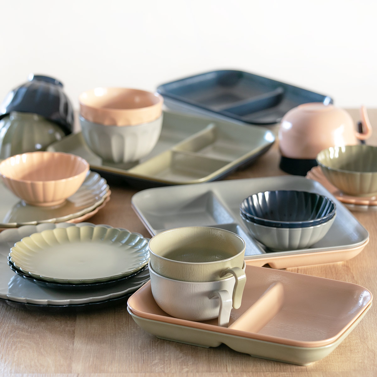 宮本産業 ランチプレート 24.5cm KUSUMI 木目調 （ 食洗器対応 電子