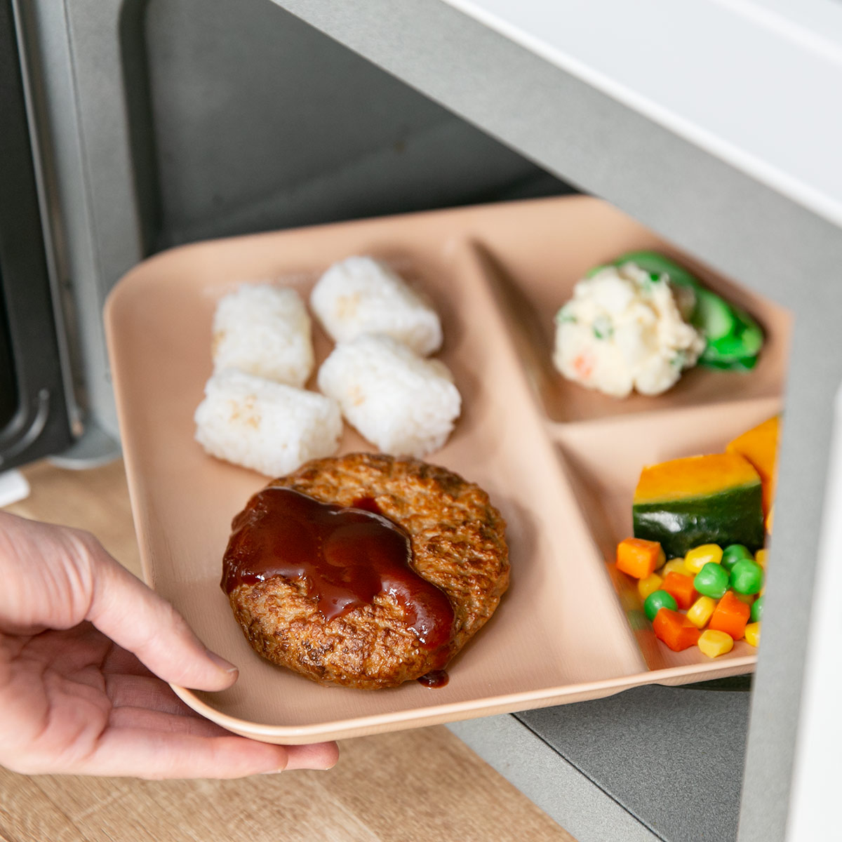 宮本産業 ランチプレート 24.5cm KUSUMI 木目調 （ 食洗器対応 電子