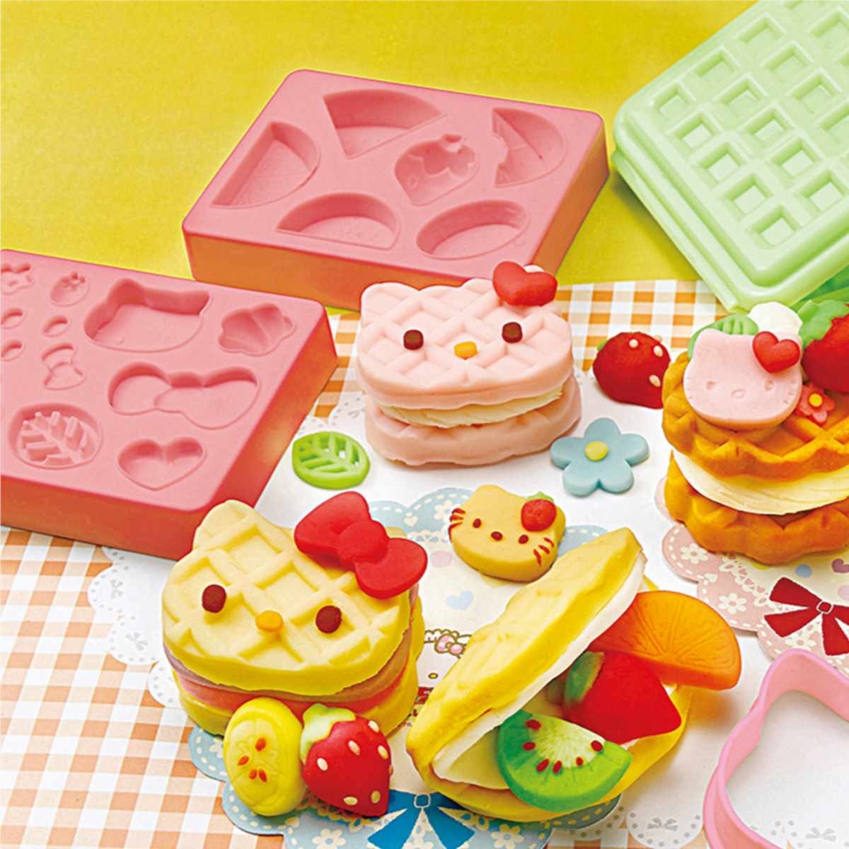 ねんど 型 ワッフル屋さんセット ハローキティ （ 知育玩具 玩具