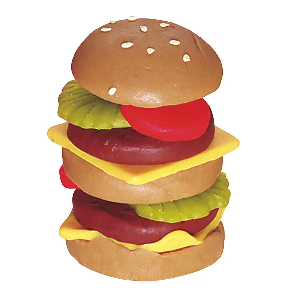 ねんど ハンバーガー屋さんセット 4色入 おもちゃ （ 粘土 こむぎ