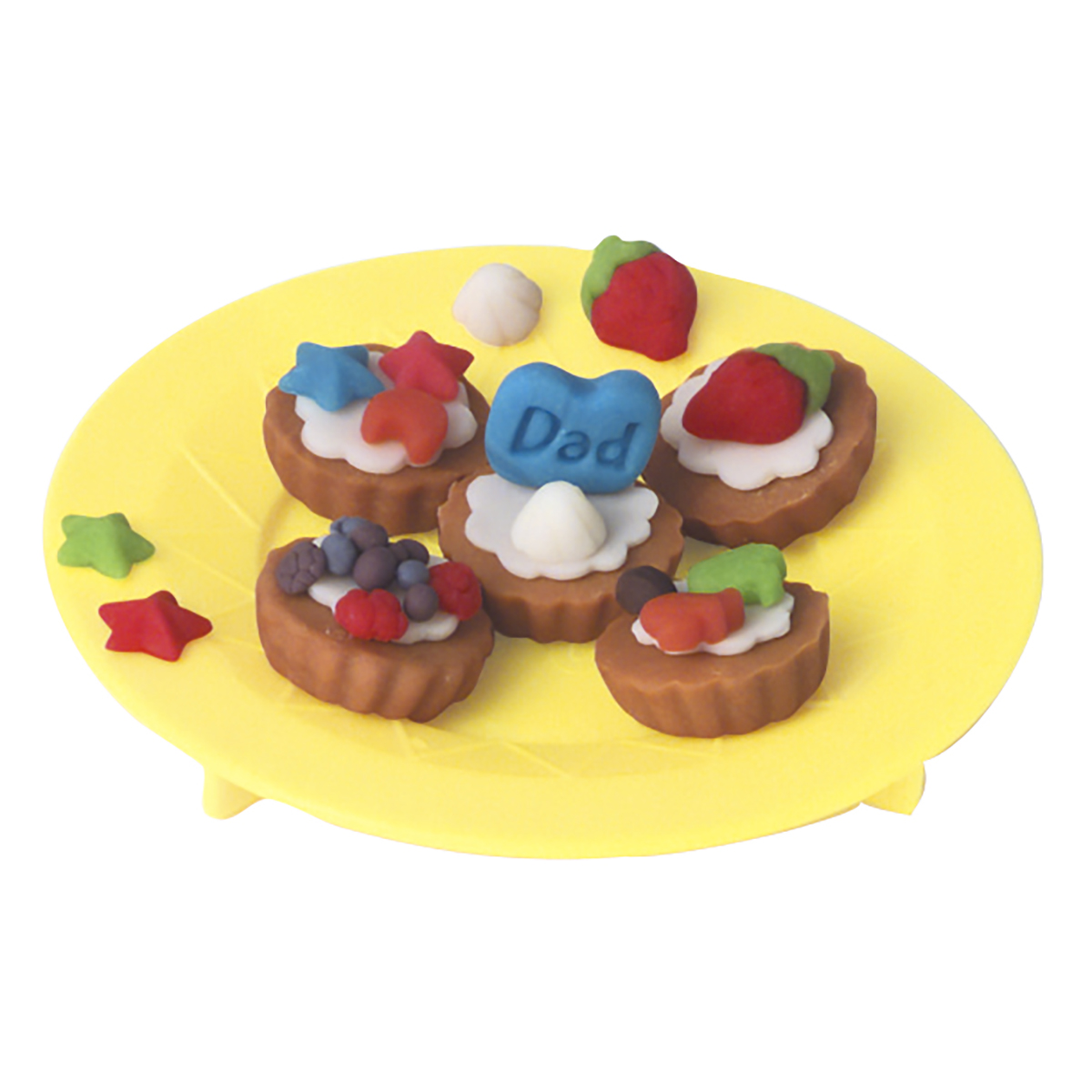 ねんど ケーキ屋さんセット 4色入 おもちゃ （ 粘土 こむぎねんど