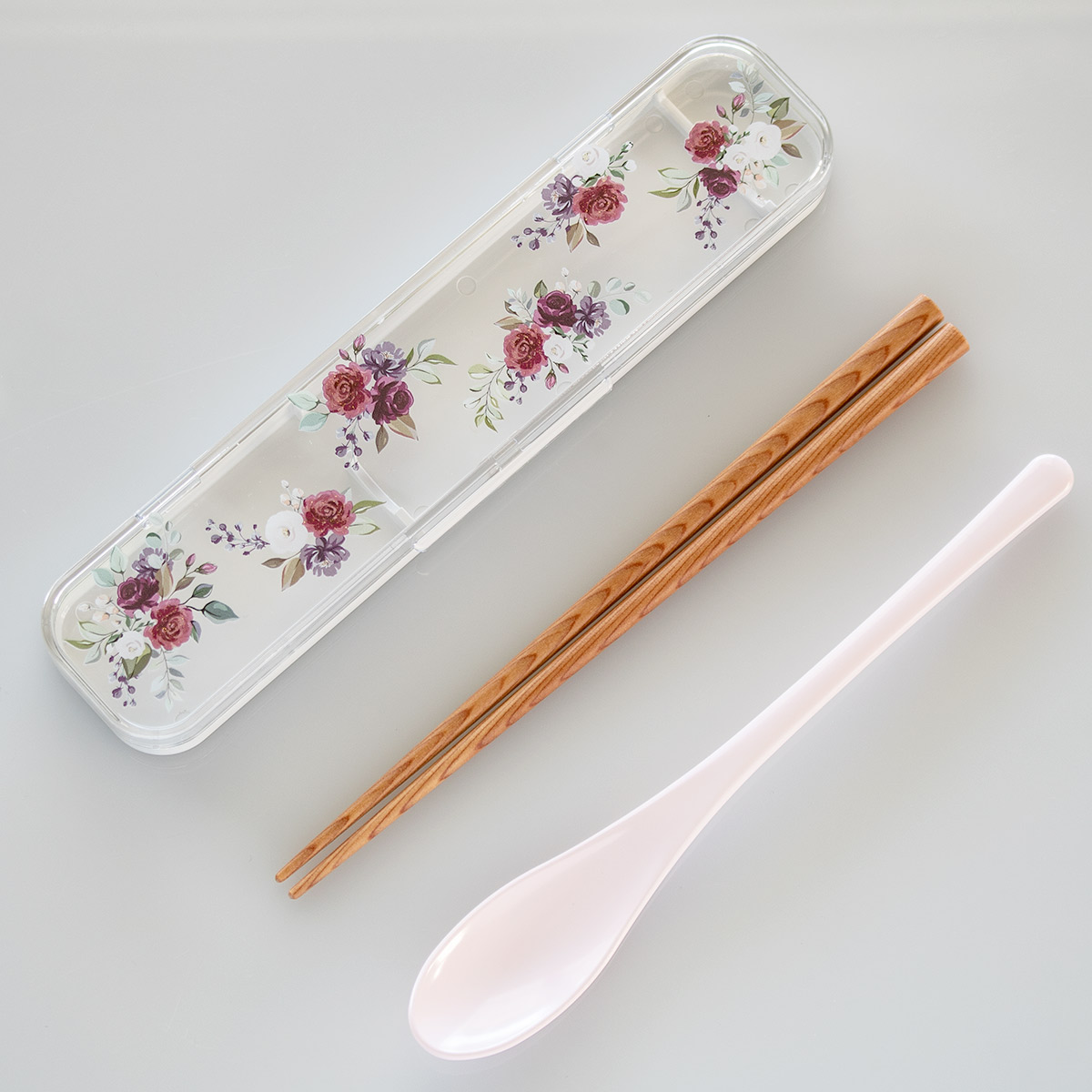 カトラリーセット Floraison お箸 18cm スプーン （ コンビ