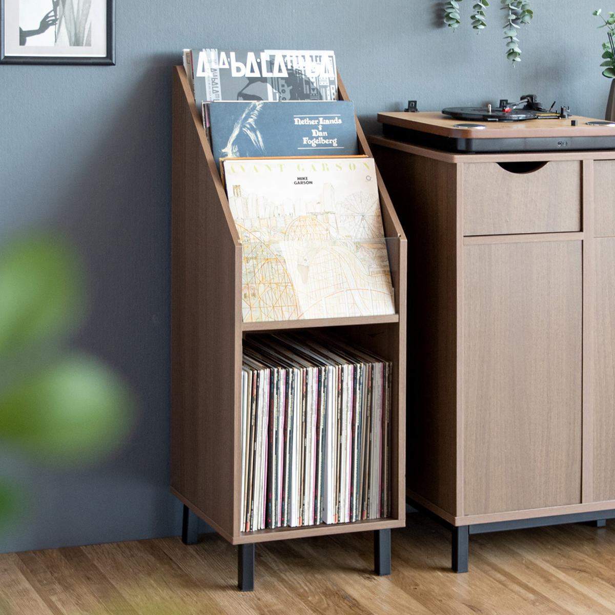 宮武製作所 レコード収納 幅35.5cm オープンラック スリムタイプ