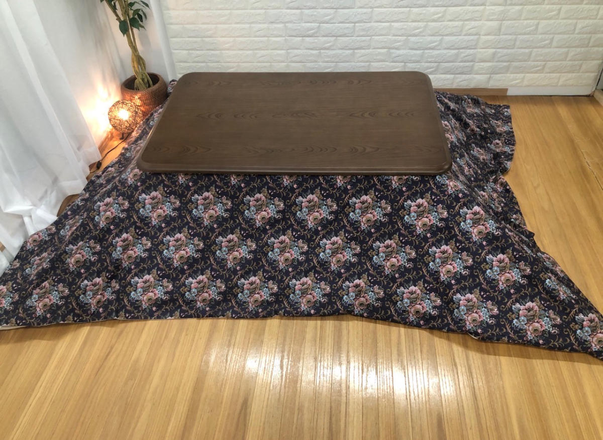 昭和レトロ手編みこたつカバー170✕170 こたつ布団カバー 170×170cm 正方形 ゴブラン 綿100％ 日本製