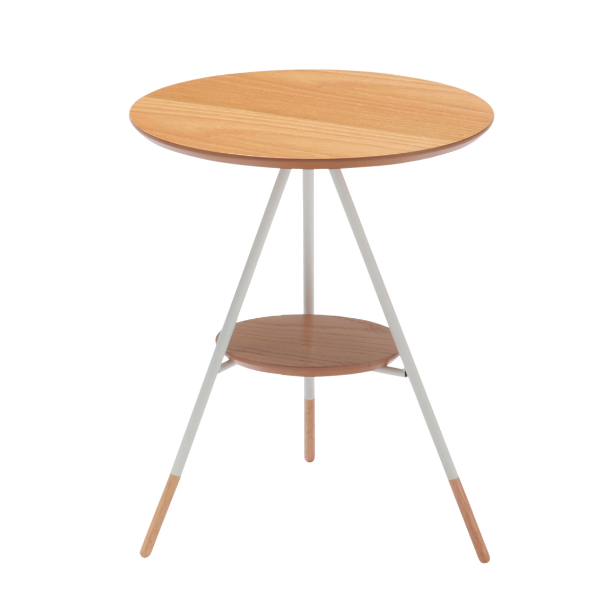 サイドテーブル 高さ50cm オーレ 木製 （ 丸 テーブル ナイトテーブル カフェテーブル ）