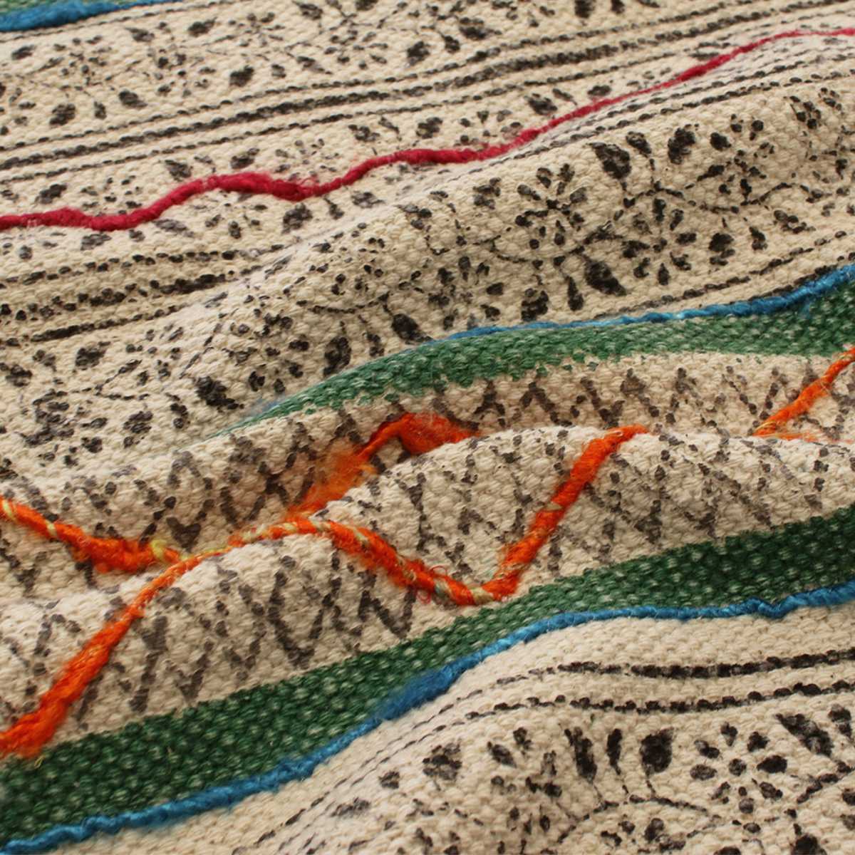 ラグ ガルファブリック 刺繍 90×150cm （ カーペット 絨毯 マット 