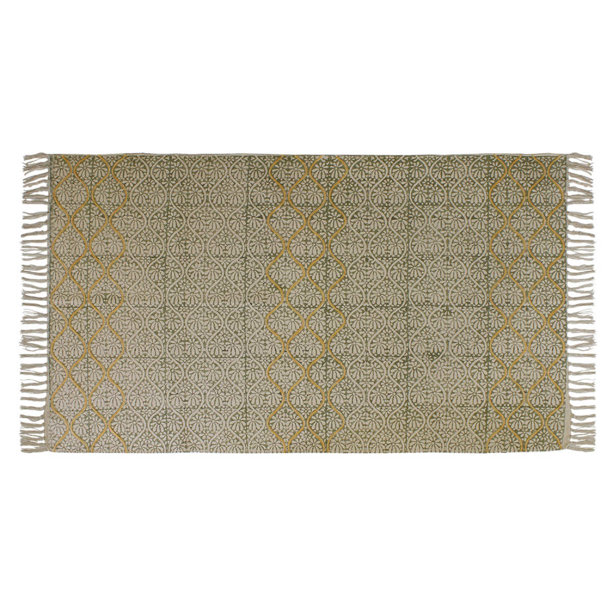 ラグ ガルファブリック 刺繍 90×150cm （ カーペット 絨毯 マット 