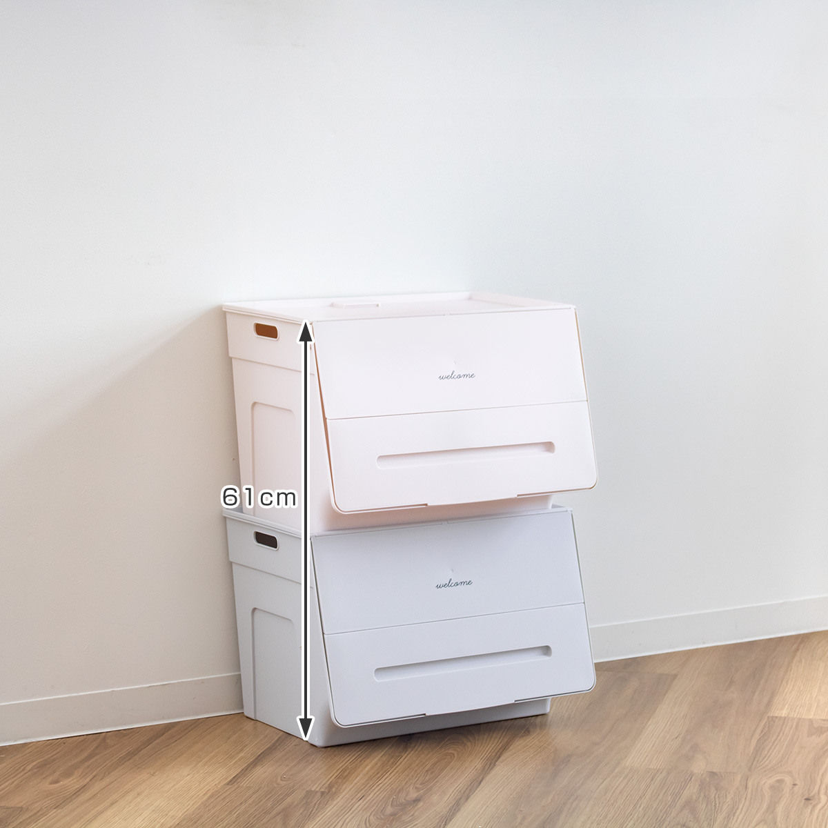 SANKA（サンカ） 収納ボックス 3個セット 前開き 幅45×奥行34×高さ31cm