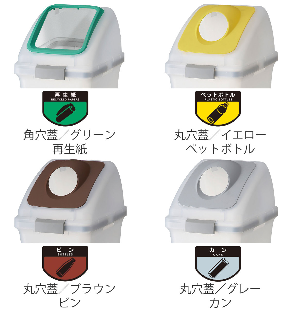 山崎産業 分別ゴミ箱 角穴蓋 丸穴蓋 リサイクルトラッシュSKL-70専用