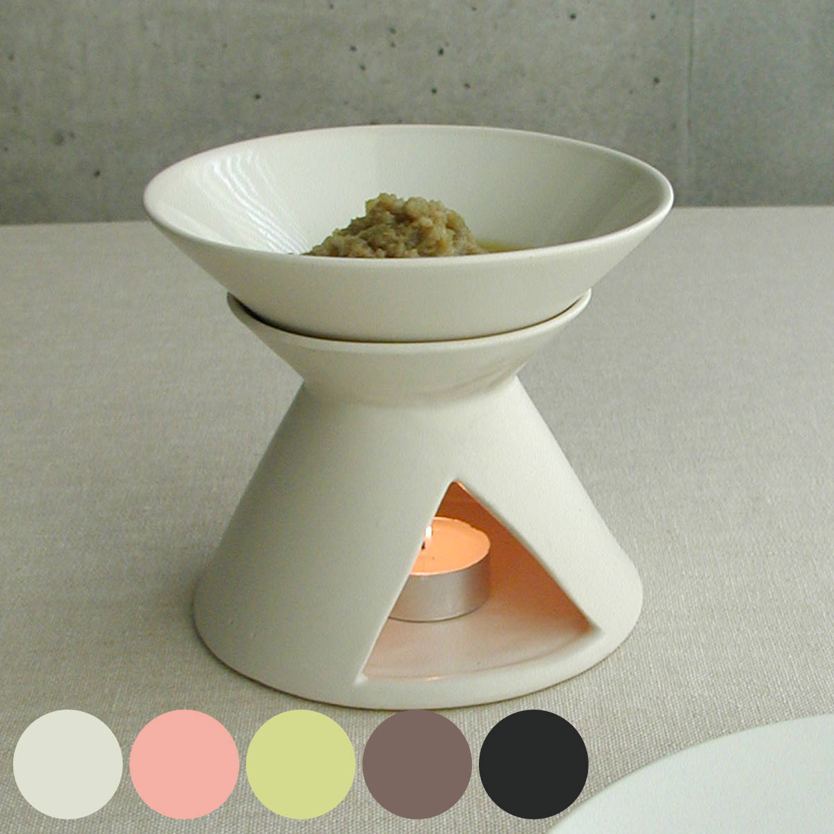 バーニャカウダポット 14cm LUCE ストーンウェア （ 食洗機対応 電子