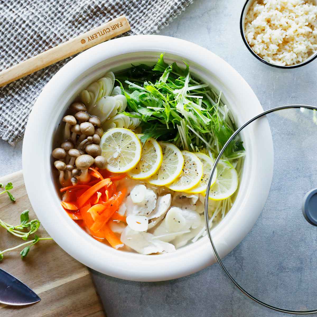 CB JAPAN（シービージャパン） 卓上鍋 24cm IH対応 copan ガラス蓋付き