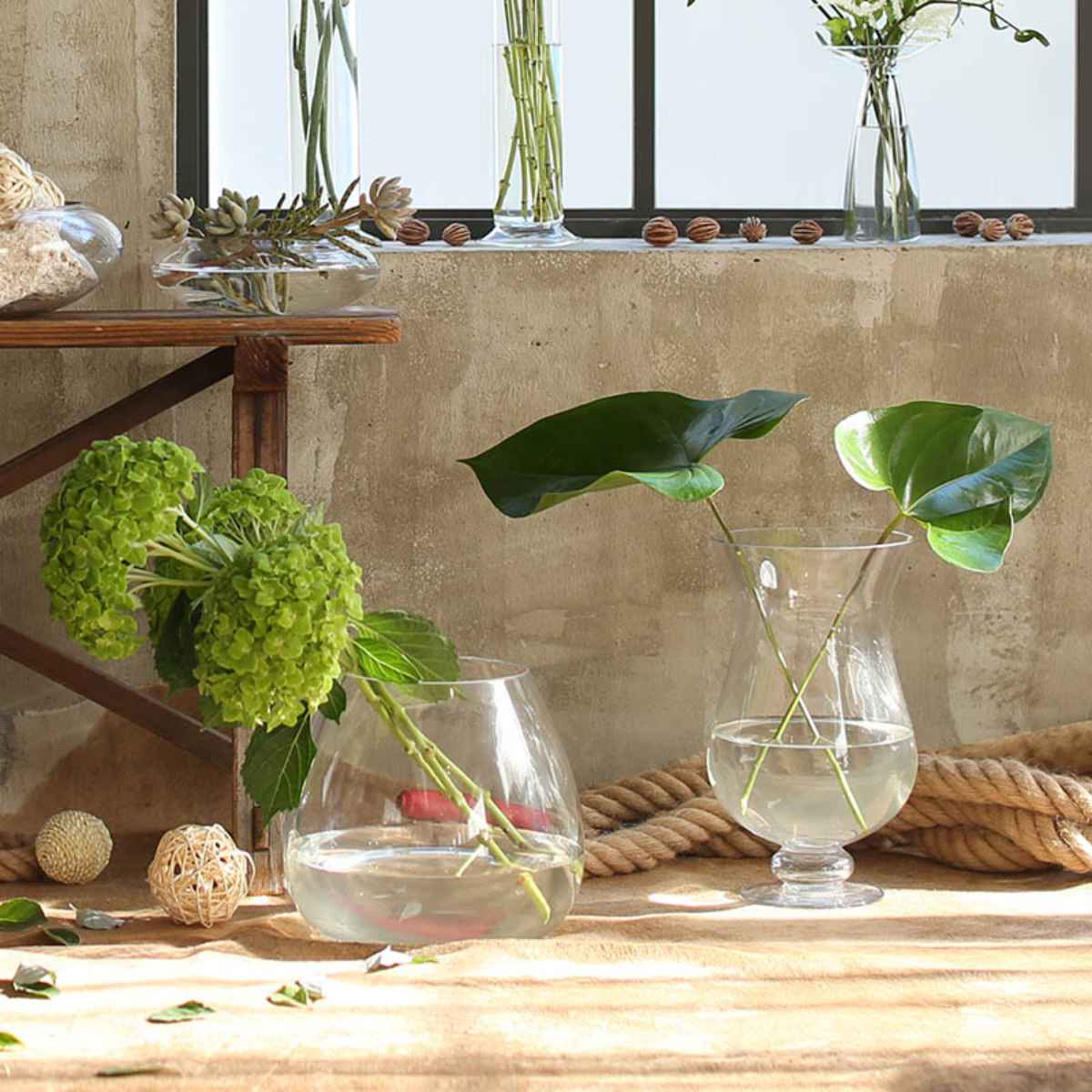 DULTON（ダルトン） 花瓶 ガラスベースE コンストリクション S 直径14