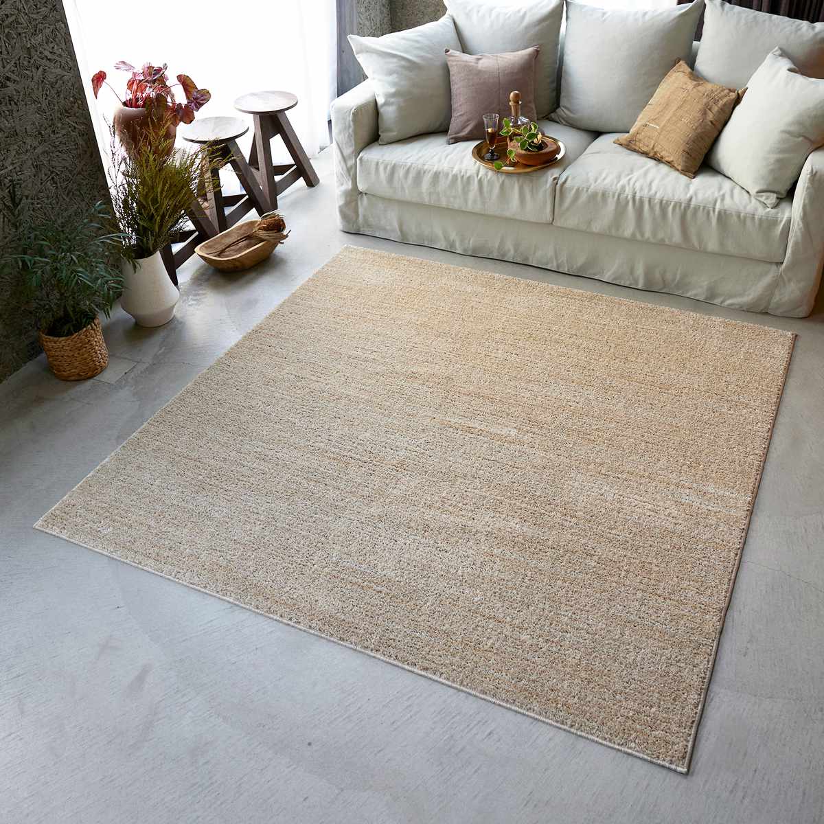 スミノエ ラグ エクリュ 190×240cm 洗える （ カーペット 絨毯 マット