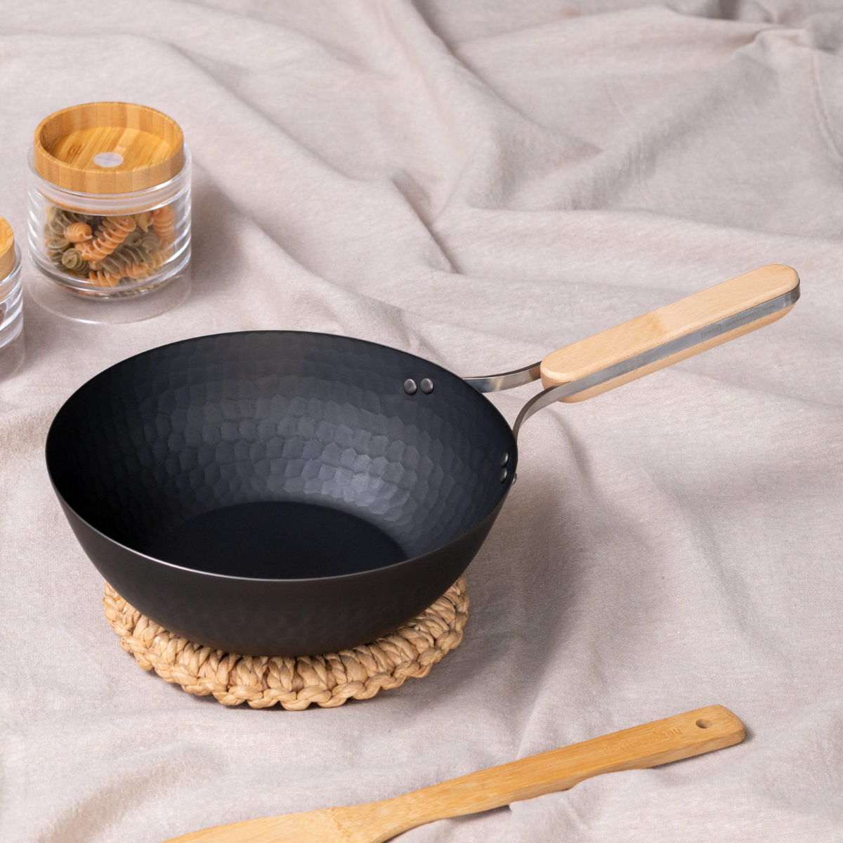 和平フレイズ 特典付き 中華鍋 鉄製 22cm enzo IH対応 日本製 （ ガス